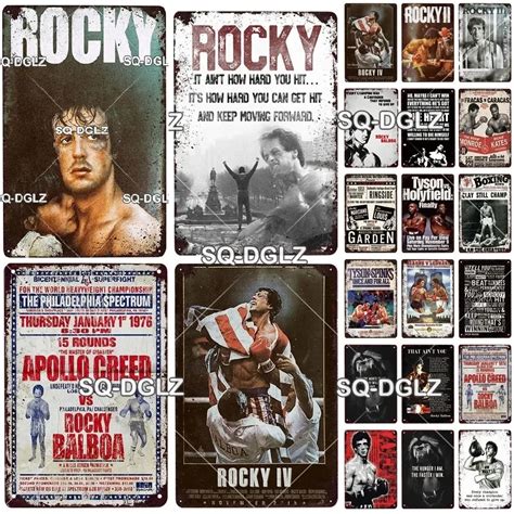 vintage boxing metal tin signs 